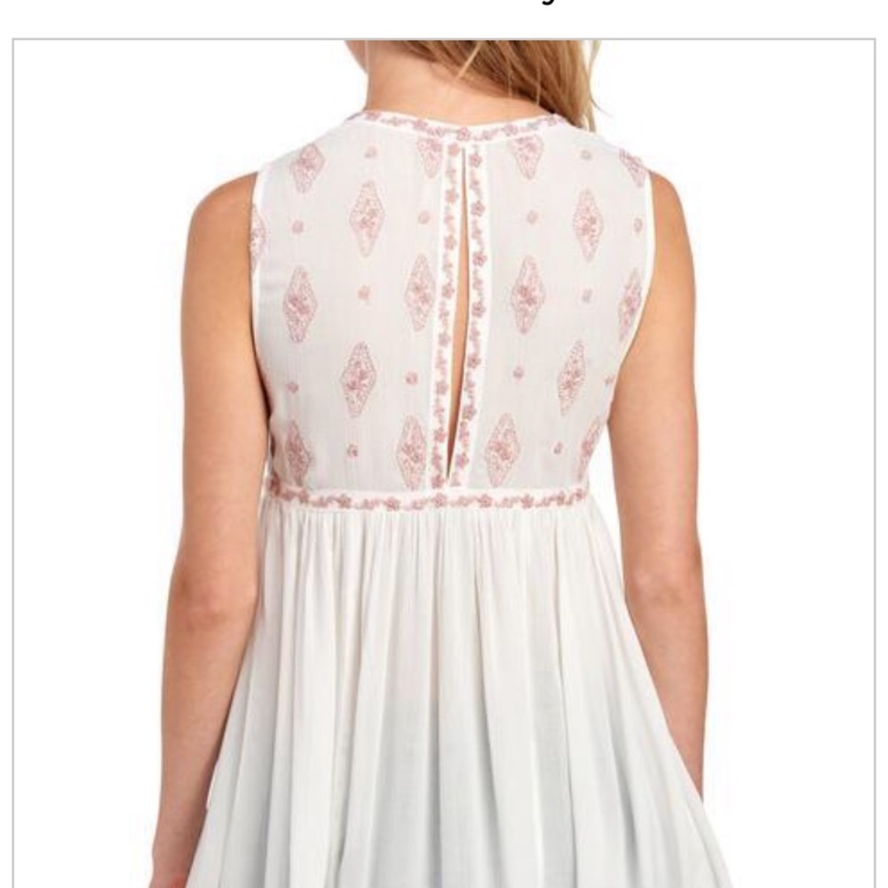 FREE PEOPLE Diamond Embroidered Babydoll Tank - Picture 3 of 8